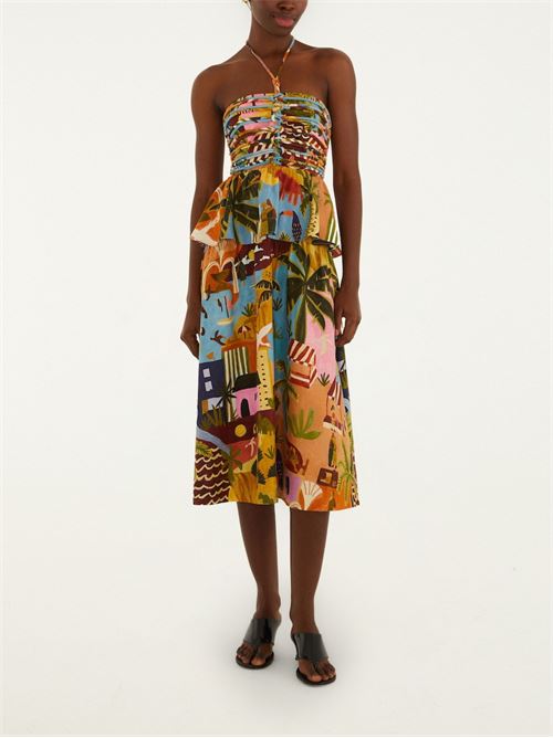 Tropical Painting Dress FARM RIO | 348371TROPICALPAINTING26098